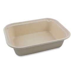 Essendant&nbsp;World Centric Fiber Containers  60 oz  7 5x9 8x2 7  Natural  Paper  400/Carton