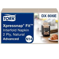 Essendant Tork Xpressnap Fit Interfold Dispenser Napkins  2-Ply  6 5x8 39  Natural  120/Pack  36 Packs/Carton