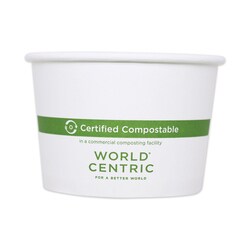 Essendant&nbsp;World Centric Paper Bowls  32 oz  4 4 Diameterx5 8 h  White  500/Carton