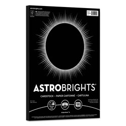 Essendant&nbsp;Astrobrights Color Cardstock  65 lb Cover Weight  8 5x11  Eclipse Black  100/Pack