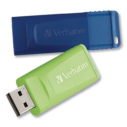 Essendant&nbsp;Verbatim Store  n  Go USB Flash Drive  64 GB  Assorted Colors  2/Pack