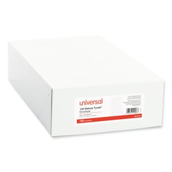 Essendant&nbsp;Universal Deluxe Tyvek Envelopes  10 1/2  Square Flap  Self-Adhesive Closure  9x12  White  100/Box