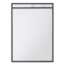 Essendant&nbsp;Universal Heavyweight Ticket Holder  Top Load 9x12 Insert  Clear Front  Black Border  25/Pack