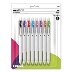 Essendant&nbsp;uniball uniONE Gel Pen  Retractable  Medium 0 7 mm  Assorted Inspirational Ink and Barrel Colors  8/Pack