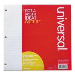 Essendant&nbsp;Universal Filler Paper  3-Hole  8x10 5  Wide/Legal Rule  200/Pack