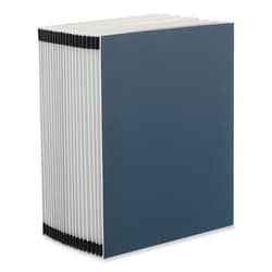 Essendant&nbsp;Universal Expanding Desk File  20 Dividers  Alpha Index  Letter Size  Blue Cover