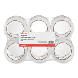 Essendant&nbsp;Universal Moving and Storage Packing Tape  3 Core  1 88x54 6 yd  Clear  6/Pack