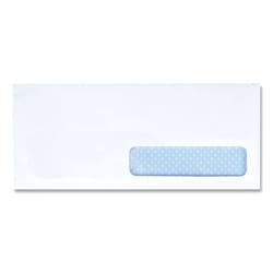 Essendant&nbsp;Universal Open-Side Security Tint Business Envelope  1 Window  10  Commercial Flap  Gummed Closure  4 13x9 5  White  500/Box