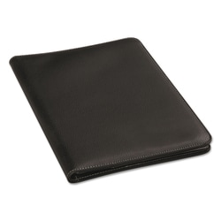 Essendant&nbsp;Universal Leather-Look Pad Folio  Inside Flap Pocket w/Card Holder  Black