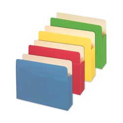 Essendant&nbsp;Universal Redrope Expanding File Pockets  3 5 Expansion  Letter Size  Assorted Colors  5/Box