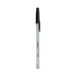 Essendant&nbsp;Universal Ballpoint Pen Value Pack  Stick  Medium 1 mm  Black Ink  Gray/Black Barrel  60/Pack