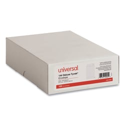 Essendant&nbsp;Universal Deluxe Tyvek Envelopes  1  Square Flap  Self-Adhesive Closure  6x9  White  100/Box