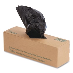 Essendant Tatco Dog Waste Bags  Open-Face  0 5 gal  8x13  Black  Perforated Roll  200 Bags/Roll  10 Rolls/Carton