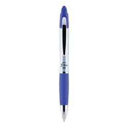 Essendant&nbsp;Zebra Z-Grip MAX Ballpoint Pen  Retractable  Medium 1 mm  Blue Ink  Silver/Blue Barrel  12/Pack