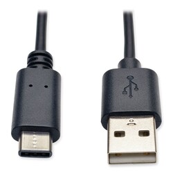 Essendant Tripp Lite by Eaton USB 2 0 Cable  USB Type-A to USB Type-C (USB-C) (M/M)  6 ft  Black