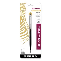 Essendant&nbsp;Zebra StylusPen Twist Ballpoint Pen/Stylus  Black