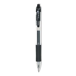 Essendant&nbsp;Zebra Sarasa Dry Gel X20 Gel Pen  Retractable  Fine 0 5 mm  Black Ink  Clear/Black Barrel  12/Pack