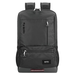 Essendant Solo Draft Backpack  Fits Devices Up to 15 6  Nylon  6 25x18 12x18 12  Black