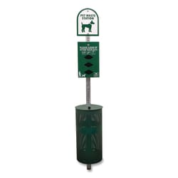 Essendant&nbsp;Tatco Dog Waste Station  12 gal  Open Top  Green/White