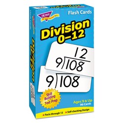 Essendant&nbsp;TREND Skill Drill Flash Cards  Division  3x6  Black and White  91/Pack