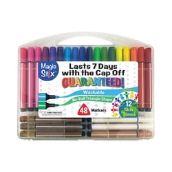 Essendant&nbsp;TPG Creations Magic Stix Markers  Fine Bullet Tip  Assorted Colors  48/Pack