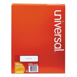 Essendant&nbsp;Universal White Labels  Inkjet/Laser Printers  1 33x4  White  14/Sheet  100 Sheets/Box