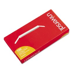 Essendant&nbsp;Universal Two-Piece Two-Prong Paper Fastener Bases  1 Capacity  2 75 Center to Center  Silver  100/Box