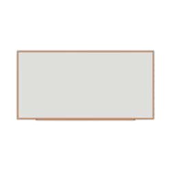 Essendant&nbsp;Universal Deluxe Melamine Dry Erase Board  96x48  White Surface  Oak Finished Fiberboard (MDF) Frame