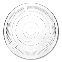 Essendant&nbsp;Vegware 96 Series Cold Cup Lids  Fits Vegware 96-Series Cold Cups  Plastic  Clear  1 000/Carton