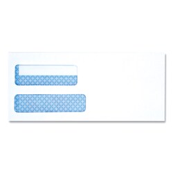 Essendant&nbsp;Universal Double Window Business Envelope  10  Square Flap  Self-Adhesive Closure  4 13x9 5  White  500/Box