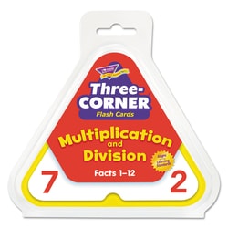 Essendant&nbsp;TREND Three-Corner Flash Cards  Multiplication/Division  5 5x5 5  48/Set
