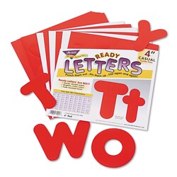 Essendant&nbsp;TREND Ready Letters Casual Combo Set  4 Tall  Red Characters  182/Set