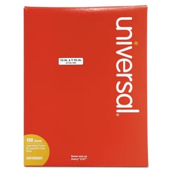 Essendant Universal White Labels  Inkjet/Laser Printers  0 5x1 75  White  80/Sheet  100 Sheets/Box