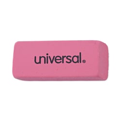 Essendant Universal Bevel Block Erasers  For Pencil Marks  Slanted-Edge Rectangular Block  Large  Pink  20/Pack