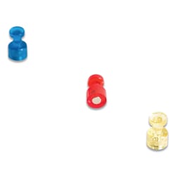 Essendant&nbsp;U Brands Magnetic Push Pins  0 75 Long  0 38 Diameter  Assorted Colors  6/Pack