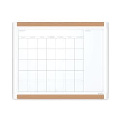 Essendant&nbsp;U Brands PINIT Magnetic Dry Erase Calendar  Monthly Planning/Scheduling  20x16  White Surface  White Plastic Frame