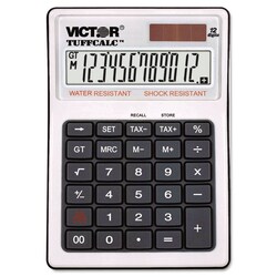 Essendant Victor TUFFCALC Desktop Calculator  12-Digit LCD