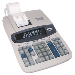 Essendant&nbsp;Victor 1560-6 Two-Color Ribbon Printing Calculator  Black/Red Print  5 2 Lines/Sec