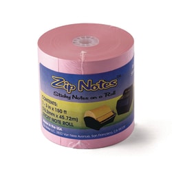 Essendant Zip Notes Dispenser Refill Roll  Unruled  Approx- 600 3x3 Sheets  3x150 ft Roll  Pink