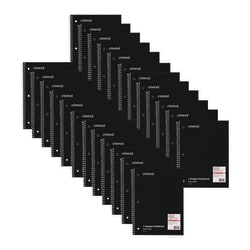 Essendant&nbsp;Universal Wirebound Notebook  1-Subject  Wide/Legal Rule  Black Cover  (70) 10 5x8 Sheets