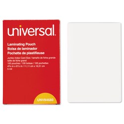 Essendant&nbsp;Universal Laminating Pouches  5 mil  6 5x4 38  Gloss Clear  100/Box