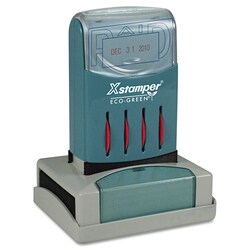 Essendant&nbsp;Xstamper ECO-GREEN VersaDater Message Dater  2 13x1 31  PAID  Blue/Red