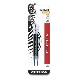 Essendant Zebra JF Refill for Jimnie  Sarasa  ecoSarasa  Orbitz  Z-Grip and GR8 Gel Roller Ball Pens  Medium Conical Tip  Black Ink  2/Pack