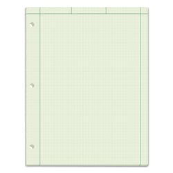Essendant TOPS Engineering Computation Pads  Cross-Section Quad Rule (5 sq/in  1 sq/in)  Black/Green Cover  100 Green-Tint 8 5x11 Sheets