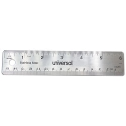 Essendant&nbsp;Universal Stainless Steel Ruler  Standard/Metric  6 Long