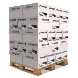 Essendant&nbsp;Universal High-Bright Multipurpose Paper  20 lb Bond Weight  8 5x11  White  500 Sheets/Ream  10 Reams/Carton  40 Cartons/Pallet