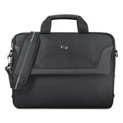 Essendant&nbsp;Solo Pro Slim Brief  Fits Devices Up to 16  Polyester  15 5x2x11 5  Black
