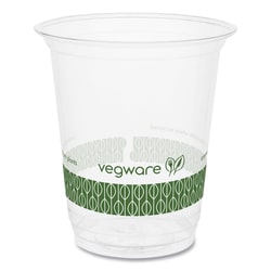 Essendant&nbsp;Vegware 76-Series Cold Cup  7 oz  Plastic  Clear/Green  1 000/Carton