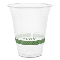 Essendant&nbsp;Vegware 96-Series Cold Cup  12 oz  Plastic  Clear/Green  1 000/Carton