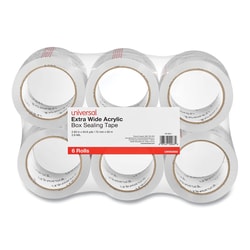 Essendant&nbsp;Universal Extra-Wide Moving and Storage Packing Tape  3 Core  2 83x54 7 yd  Clear  6/Pack